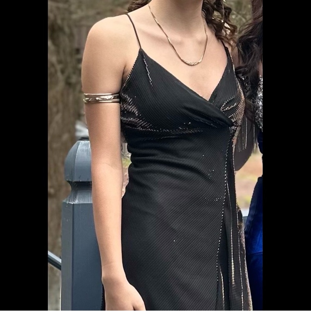 Sophisticated Black Spaghetti Strap Dress